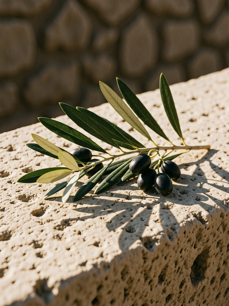 Λεπτομέρεια φύλλων ελιάς